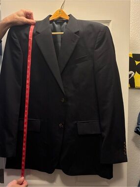 Versini Men's Black Wool Sport Coat - 43R